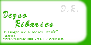 dezso ribarics business card